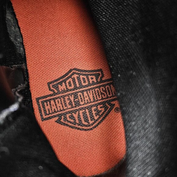 Harley Davidson Shelby Leather Buckle Zip Black Ankle Motorcycle Boots #83542 - Picture 14 of 14